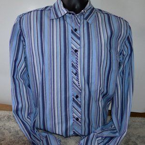 Tommy Hilfiger Red Label Striped Button Shirt Lrg